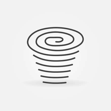 Tornado linear icon. Cyclone or Storm vector outline symbolのイラスト素材