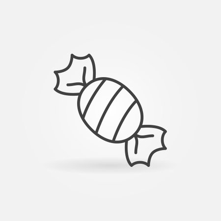Candy vector concept minimal icon in thin line styleのイラスト素材