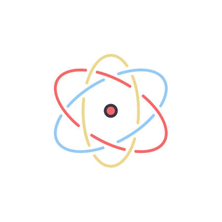 Atom vector concept creative colorful icon or logoのイラスト素材