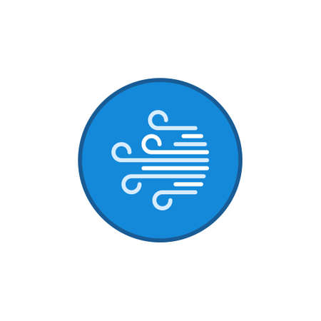 Wind inside circle vector concept blue icon or signのイラスト素材