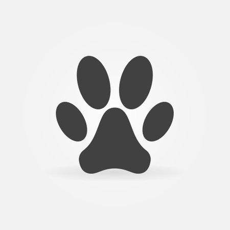 Pet Paw Foot Mark vector concept icon or signのイラスト素材