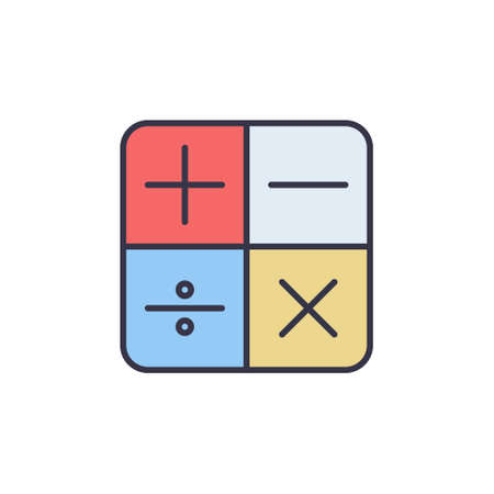 Math Operations or Calculator vector concept creative iconのイラスト素材