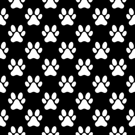 Cute Pet Footprints seamless background - vector patternのイラスト素材