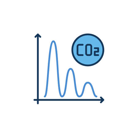 Carbon Dioxide CO2 Area Chart vector modern iconのイラスト素材