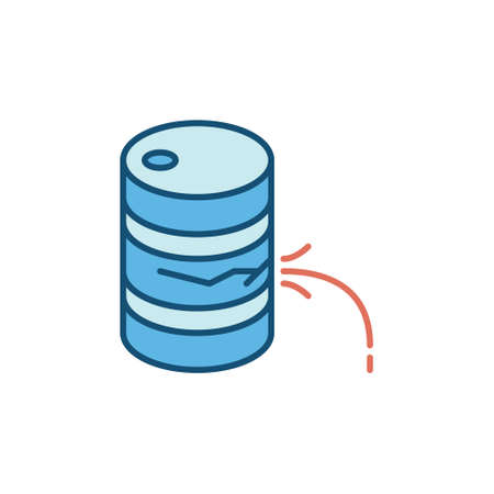 Barrel colored icon. Vector Oil Pollution concept symbolのイラスト素材