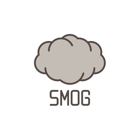 Smog or Smoke Fog vector concept modern iconのイラスト素材