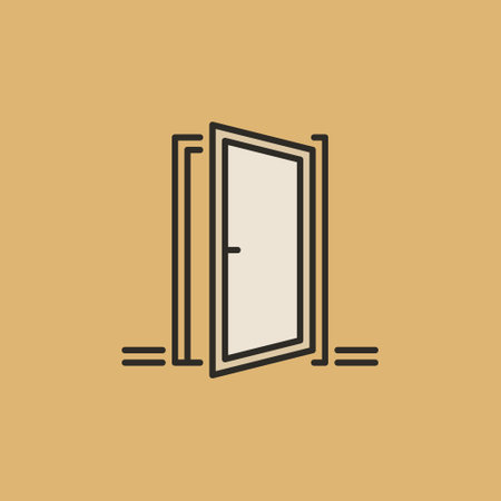 Door vector concept colored minimal icon or signのイラスト素材