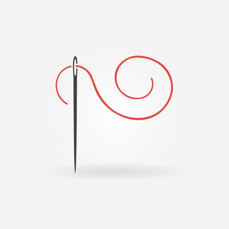 Sewing Needle vector icon. Tailor creative symbolのイラスト素材