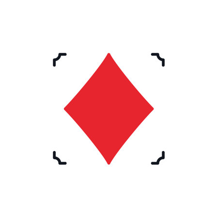 Diamonds Playing Card Suit vector concept simple red solid icon or logo elementのイラスト素材