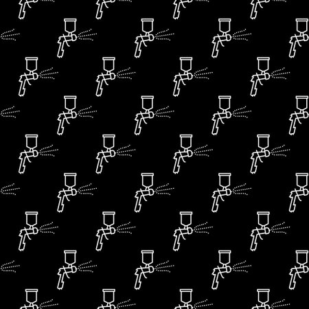 Spray Gun pattern - Vehicle Painting vector geometric concept outline dark seamless backgroundのイラスト素材