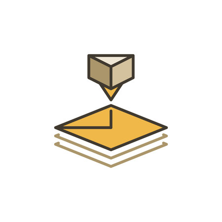 3D printing technology - Additive Manufacturing vector concept colored icon or sign