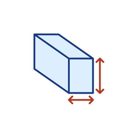 Block Measurements vector concept colored icon or logo elementのイラスト素材