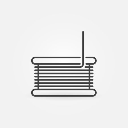 Filament Plastic Material for 3D printer vector concept icon or symbol in outline styleのイラスト素材