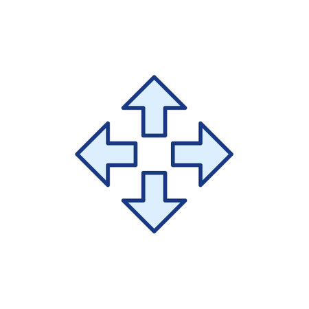 Scaling Arrows vector concept colored minimal icon or symbolのイラスト素材