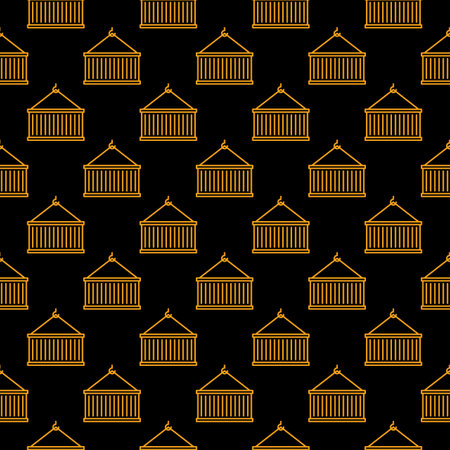 Container outline seamless pattern - vector Shipment concept backgroundのイラスト素材