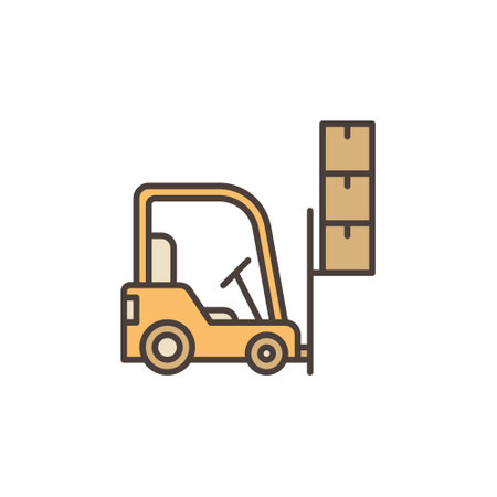Forklift vector concept colored creative icon or signのイラスト素材
