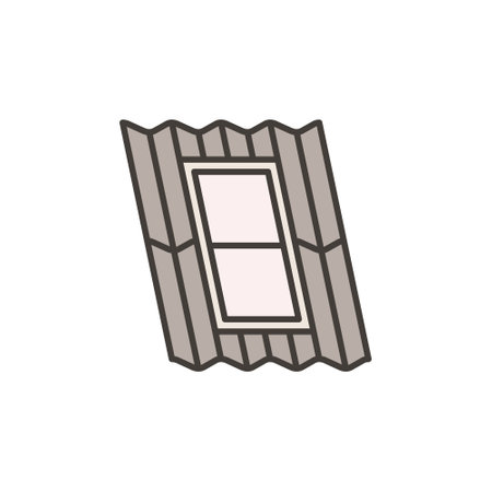 Skylight or Roof Window vector concept colored icon or design elementのイラスト素材