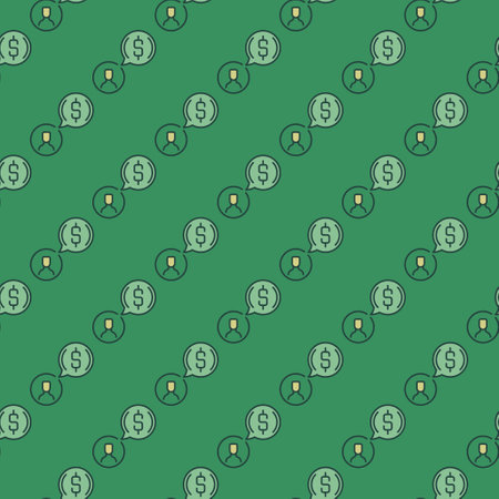 Man and Speech Bubble with Dollar vector concept colored seamless patternのイラスト素材