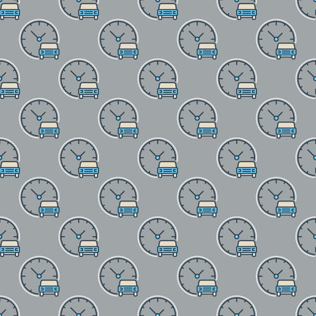 Car Sharing Time vector Rent by Hour concept colored seamless patternのイラスト素材