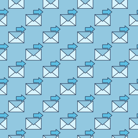 Arrow with Envelope vector Send Message concept colored seamless patternのイラスト素材