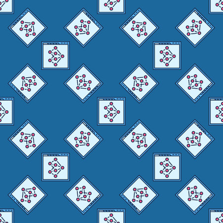 Web Browser with Neural Network vector concept colored seamless patternのイラスト素材