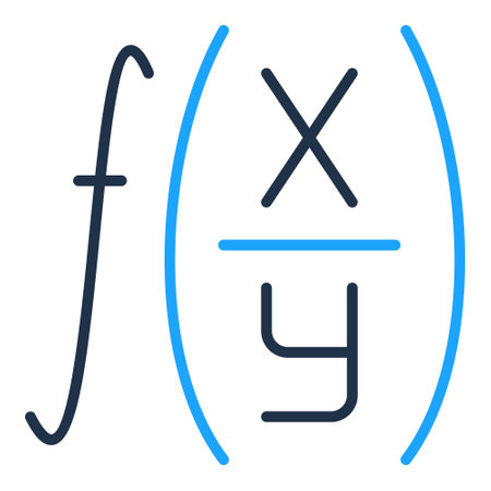 Mathematics Function vector concept colored icon or logo elementのイラスト素材