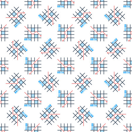 Mathematics Graph vector Math concept creative modern seamless patternのイラスト素材