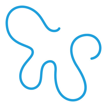 Line Bacteria vector concept simple blue icon or sign