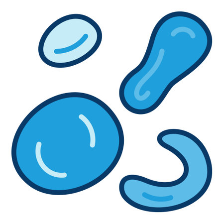 Bacteria Microorganisms vector concept blue icon or design elementのイラスト素材