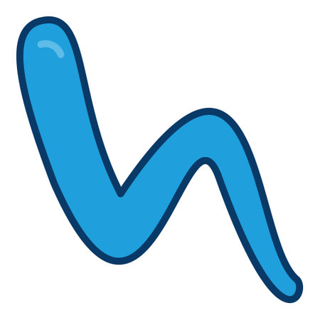 Bacterium vector Worm concept blue colored icon or symbolのイラスト素材