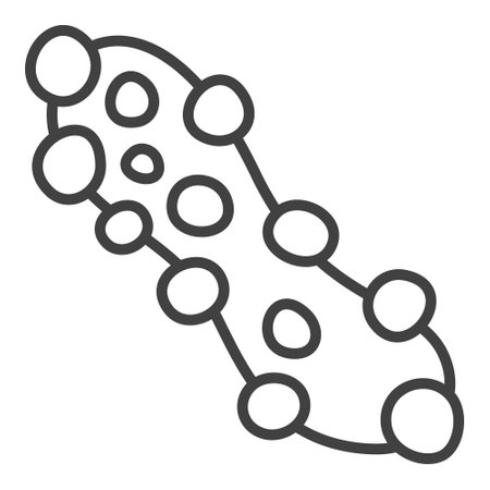 Microorganism vector Microbiology concept linear icon or symbolのイラスト素材