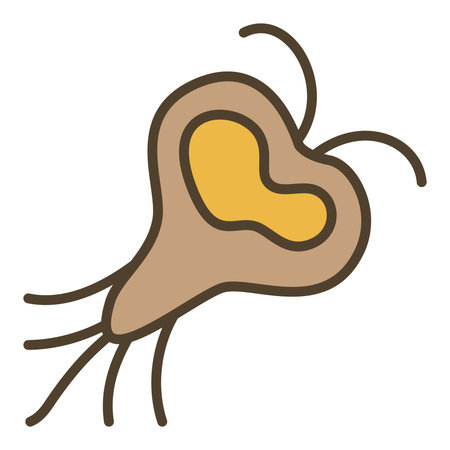 Microbe Virus vector Microbiology Science concept colored icon or design elementのイラスト素材