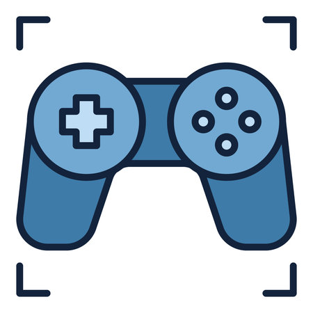 Console Video Game Controller vector Wireless Gamepad concept colored icon or logo element