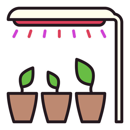 Grow LED Light vector concept colored icon or logo elementのイラスト素材