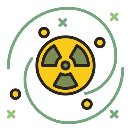Nuclear Bomb in Galaxy vector concept colored icon or design elementのイラスト素材