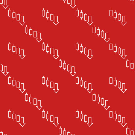 Lower Highs and Lower Lows vector trading concept thin line seamless patternのイラスト素材