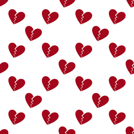 Heart Broken vector creative cute geometric seamless pattern - breakup concept backgroundのイラスト素材