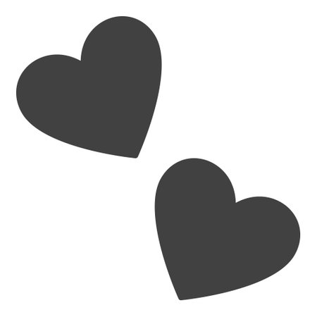 Romantic Hearts icon vector concept design for love and relationshipのイラスト素材
