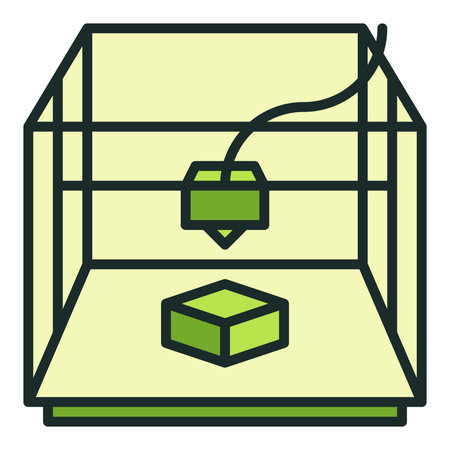 3D Printer - Additive Manufacturing concept vector colored icon or sign