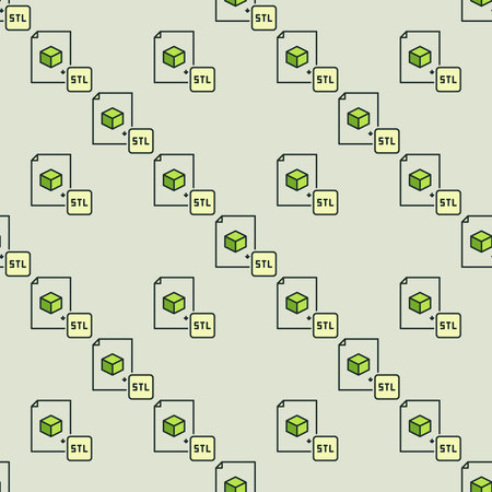 STL File for 3D Printing vector concept colored  pattern