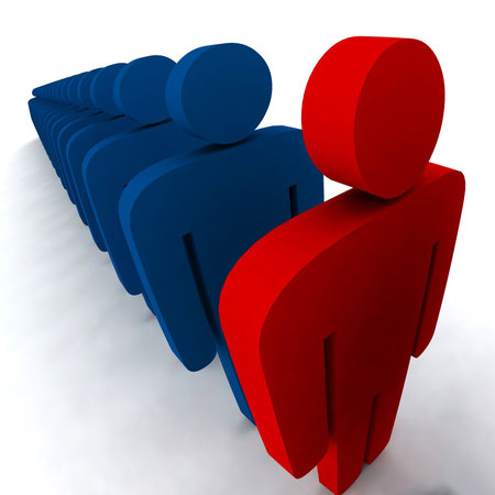 3d people - outsider - illustration