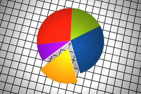 multicolor statistics - 3d render illustration