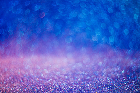 Abstract background bokeh blue with glitter. Shiny postcard, background for events, holidays