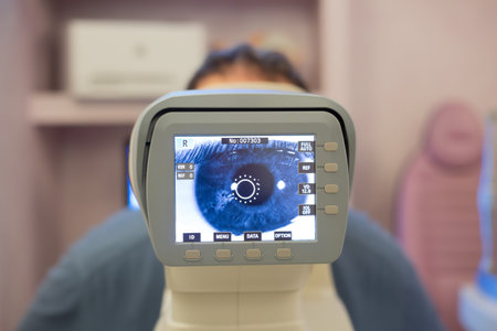 Fully automatic tonometer and pachymeter, easily measures intraocular pressure in the right and left...