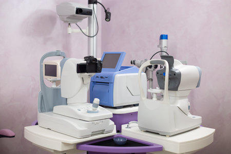 Fully automatic tonometer and pachymeter, easily measures intraocular pressure in the right and left...