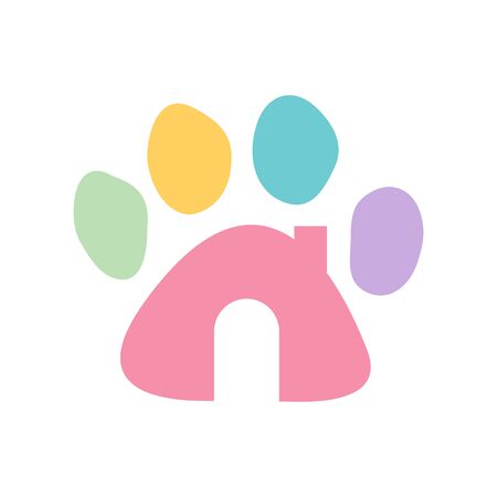 simple and minimalist illustration design paws.のイラスト素材