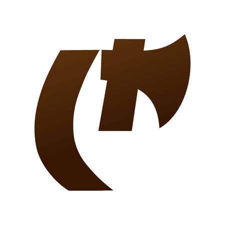 Modern illustration logo design initial C combine with ax.のイラスト素材