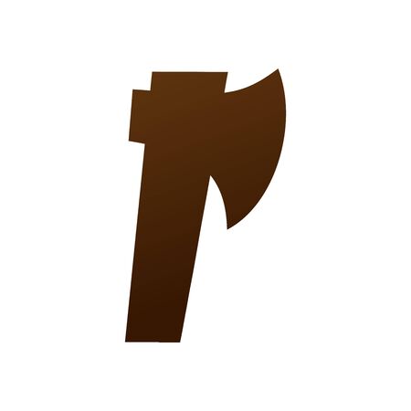 Modern illustration logo design initial I combine with ax.のイラスト素材