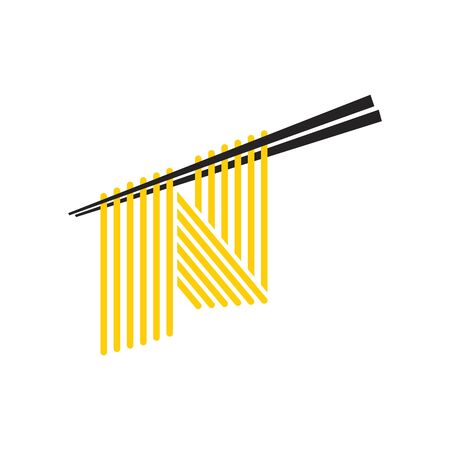 simple illustration noodle shape like letter Nのイラスト素材