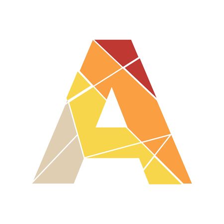 Modern and Clean Illustration logo design mosaic letter Aのイラスト素材